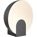 lampada da tavolo led óculo nero ø 30 cm metallo indiretta