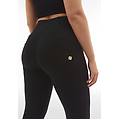 pantaloni push up wr. up 7/8 superskinny vita alta con zip nero donna medium