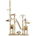 - albero per gatti con tiragraffi in sisal 230-250 cm beige