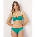 slip del costume in fish tale con fianchi laterali medi essentials / verde smeraldo / 1 verde