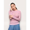 maglia manica lunga in tencel modal con cashmere / malva chiaro / s malva chiaro