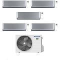 climatizzatore penta split etherea silver 9+9+9+9+18 con cu-5z90tbe inverter r-32 wi-fi classe a++