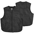 a-pro gilet pelle motociclista custom chopper chiusura zip frontale nero l
