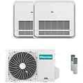 condizionatore console akt dual split 9000+9000 btu inverter a++ unità esterna 4. 1 kw