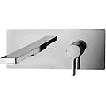 miscelatore lavabo ad incasso con bocca l. 200 mm serie rock ro105cr cromato ottone