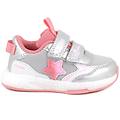 sneakers da bambina argento con strap taglia 20