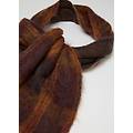 - sciarpa a quadri marrone in misto lana e mohair donna marrone scuro taglia one size