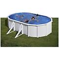 Gre Fidji Ovale 500x300x120cm Piscina Fuori Terra In Acciaio