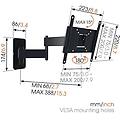 ma2040 full-motion tv wall mount 40'' nero