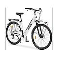 bicicletta elettrica j7 bianco ruote da 28" velocit&agrave; max 25 km/h motore 250w autonomia