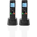 dot202 twin telefono dect identificatore di chiamata nero