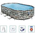 - set piscina ovale power steel comfort jet series 610x366x122cm
