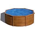 gre. piscina rotonda pacific 350 x 120 cm in acciaio effetto legno piscine ritiro gratis