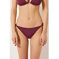 costume brasiliana con lacci modello indonesia donna bordeaux s