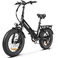 bicicletta elettrica samebike lotdm200-ii pieghevole 750w nfc lcd shimano 7v sospensioni fat bike