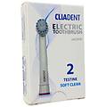 cliadent testina soft clean ricambio per spazzolino elettrico rotante 2 pezzi
