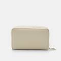 portafoglio da donna con doppia zip beige