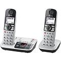 telefono kx-tge522 dect wireless vivavoce 2 portatili argento