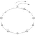 collana una angelic taglio round motivi a doppia faccia bianca placcato rodio os