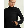felpa full zip in viscosa con inserti in ciniglia nero donna extra small