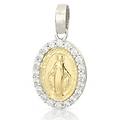 ciondolo madonna miracolosa oro giallo bianco 803321714802