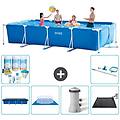 - piscina fuori terra rettangolo 450x220x84 cm blu include accessori coordinati cb97