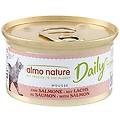 daily 48 x 85 g alimento umido per gatti mousse con salmone