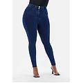 jeggings push up wr. up curvy gamba skinny in cotone dark jeans-seams on tone donna extra small