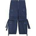 pantaloni cargo da bambina in cotone tinto capo