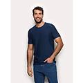 maglia termica manica corta in tencel modal e viscosa warm thermal / blu notte / m blu notte