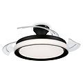 - plafoniera con ventilatore bliss 35+28 w-bianco/nero