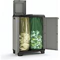 armadio per la raccolta differenziata planet recycling system 68x39x92h con piedini