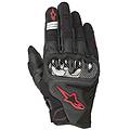 alpinestars - guanti moto in tessuto smx 1 air v2 nero rosso f taglia s