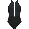 women's swimsuit silvia cross back costume intero donna (38 nero)