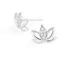orecchini lobo claire oro bianco cubic zirconia collezione claire oro bianco