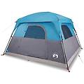 - tenda da campeggio a cabina per 4 persone blu impermeabile