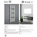 termoarredo lisa 22 bianco 400 x 1200 mm