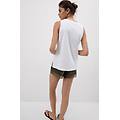 canotta in elevated cotton scollo a v donna bianco taglia s