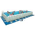 - piscina ultra frame rettangolare con pompa a sabbia telo base telo di copertura e scala