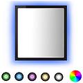 - specchio da bagno led nero lucido 40x8 5x37 cm in acrilico