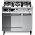 mr96gv-c cucina 5 fuochi con forno a gas ventilato con grill elettrico 66lt inox lucidato
