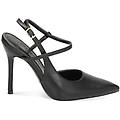 décolleté slingback nere tacco 10 5 cm