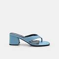 sandali con tacco da donna blu