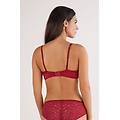 reggiseno a triangolo tiziana in seta e pizzo donna rosso taglia 3c