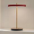 lampada led da tavolo ricaricabile asteria move rosso rubino/ottone 31 cm