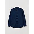 camicia in cotone oxford uomo blu taglia xs
