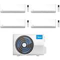 climatizzatore quadri split serie breezeless e 9+9+9+12 con m4o-36fn8-q inverter r 32 wi-fi classe