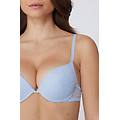 reggiseno super push-up in pizzo riciclato los angeles donna azzurro tamaño 4b