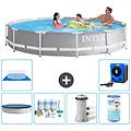 - piscina fuori terra in giro 366x76 cm grigio include accessori coordinati a1916
