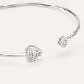 bangle silver shine argento rodiato cubic zirconia collezione silver shine bianco
